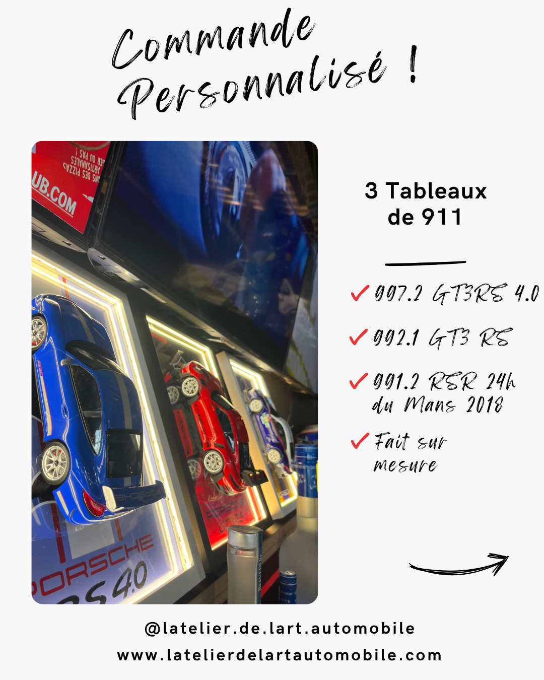 Commande Personnalisée - 3 Tableaux de 911